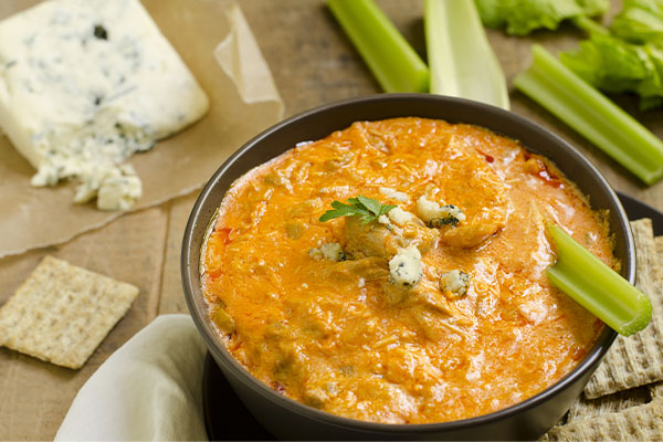 Lightened-up Buffalo Chicken Wing Dip image
