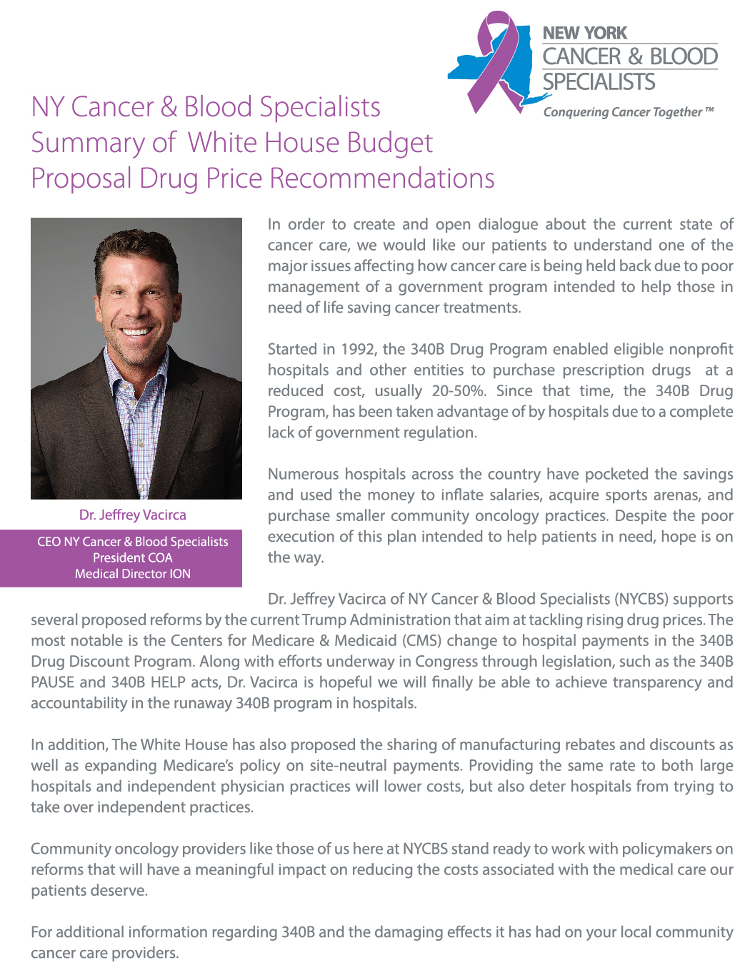 Summary of White House Budget Proposal Drug Price Recommend image